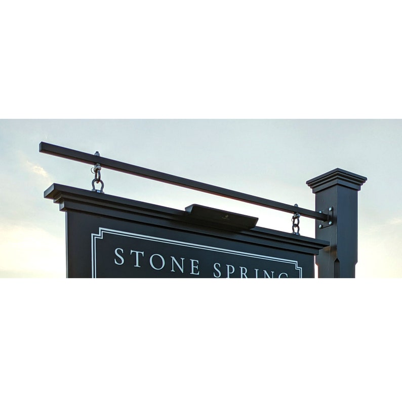 1 inch powder coated steel sign bracket, hanging bracket for large sign, square steel powder coated hanging sign bracket, sign hanger, hanging bar for sign, hanging sign bracket