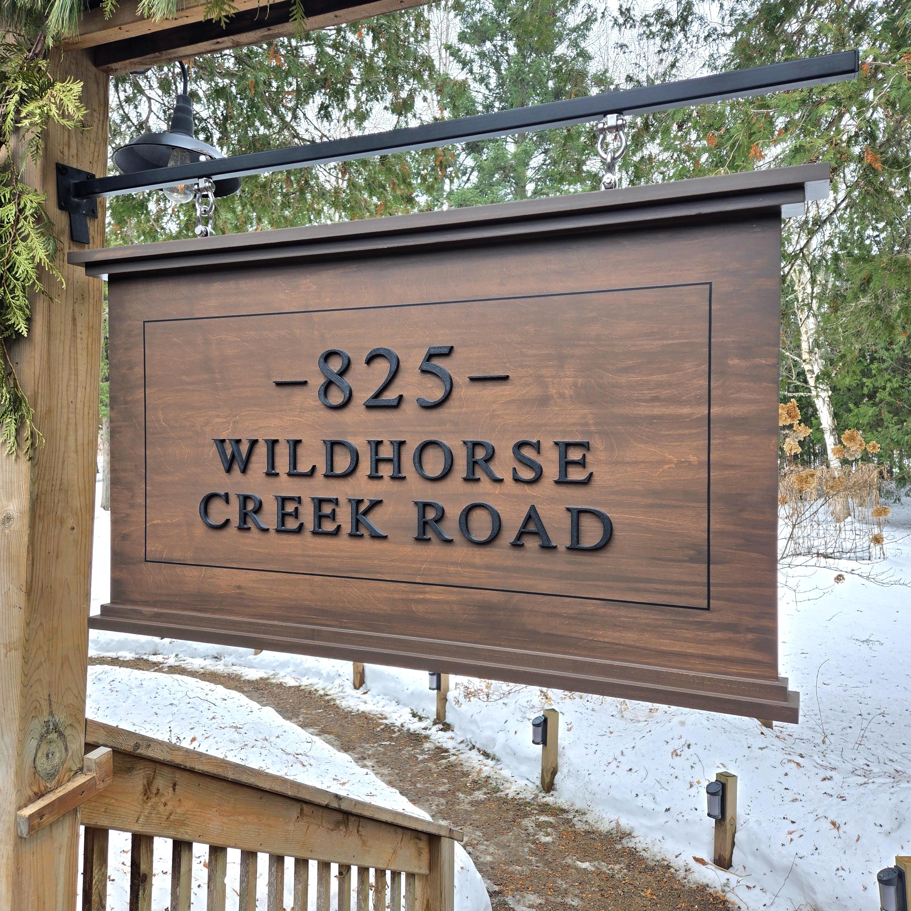 Custom Estate Signage Painted Wood Sign Storefront Business Property ...