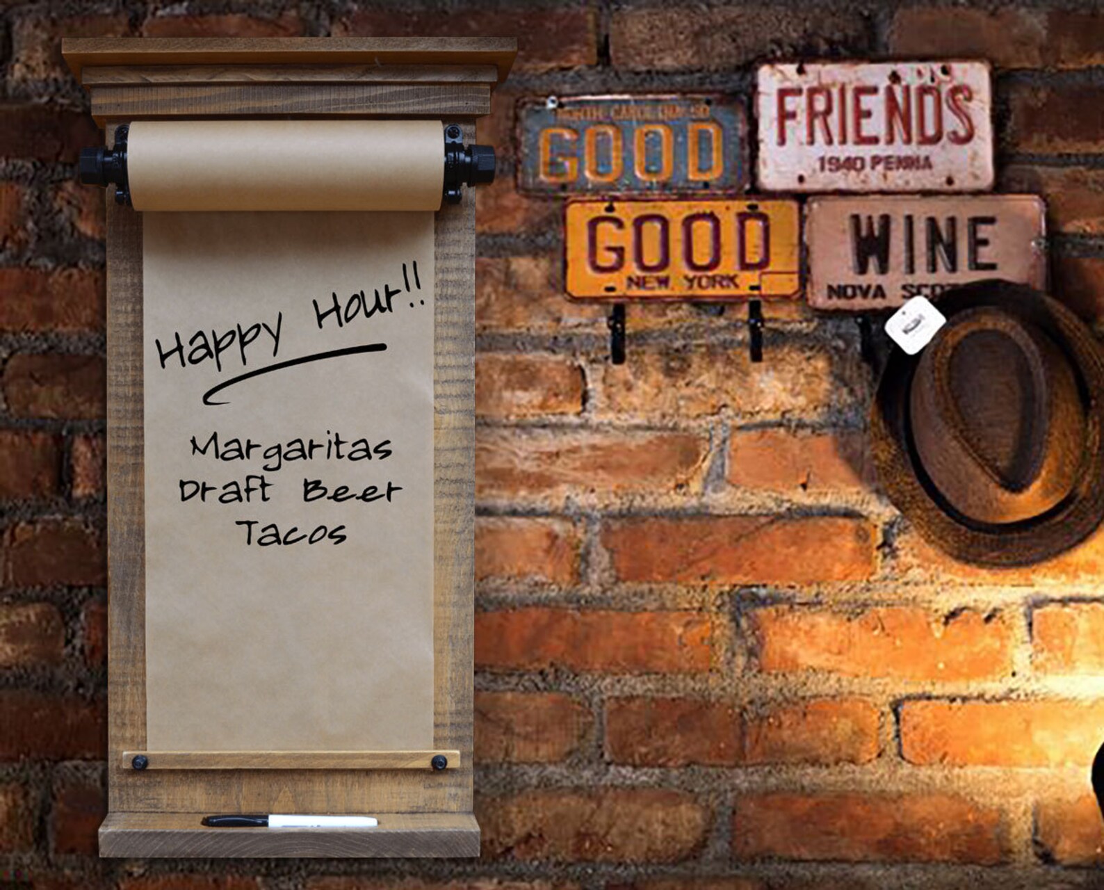 Hanging Note Roll Paper Barnboard Roll Kraft Paper Holder Etsy Canada