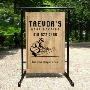 Sandwich Board 2-Sided Custom Pipe Frame Portable Sign Personalized Business Sign Market Sign Event Sign Wedding Retail Restaurant Lawn Sign