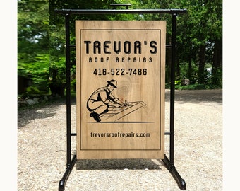 Sandwich Board 2-Sided Custom Pipe Frame Portable Sign Personalized Business Sign Market Sign Event Sign Wedding Retail Restaurant Lawn Sign