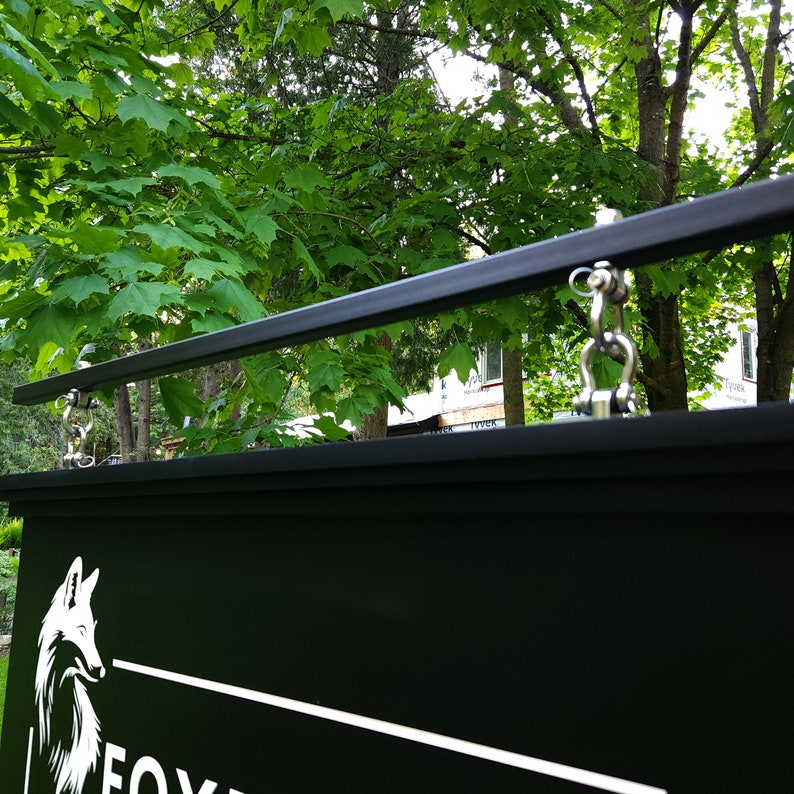 Black Powder Coated Steel Hanging Sign Bracket with Hardware image 7