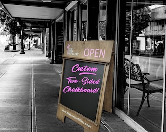 2-Sided Custom Chalkboard Sandwich Board A-Frame Sidewalk Sign Event Sign Chalkboard Sign Wedding Business Retail Market