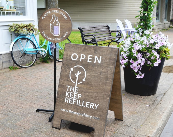 2-sided Custom Sandwich Board A-frame Sidewalk Sign Personalised ...