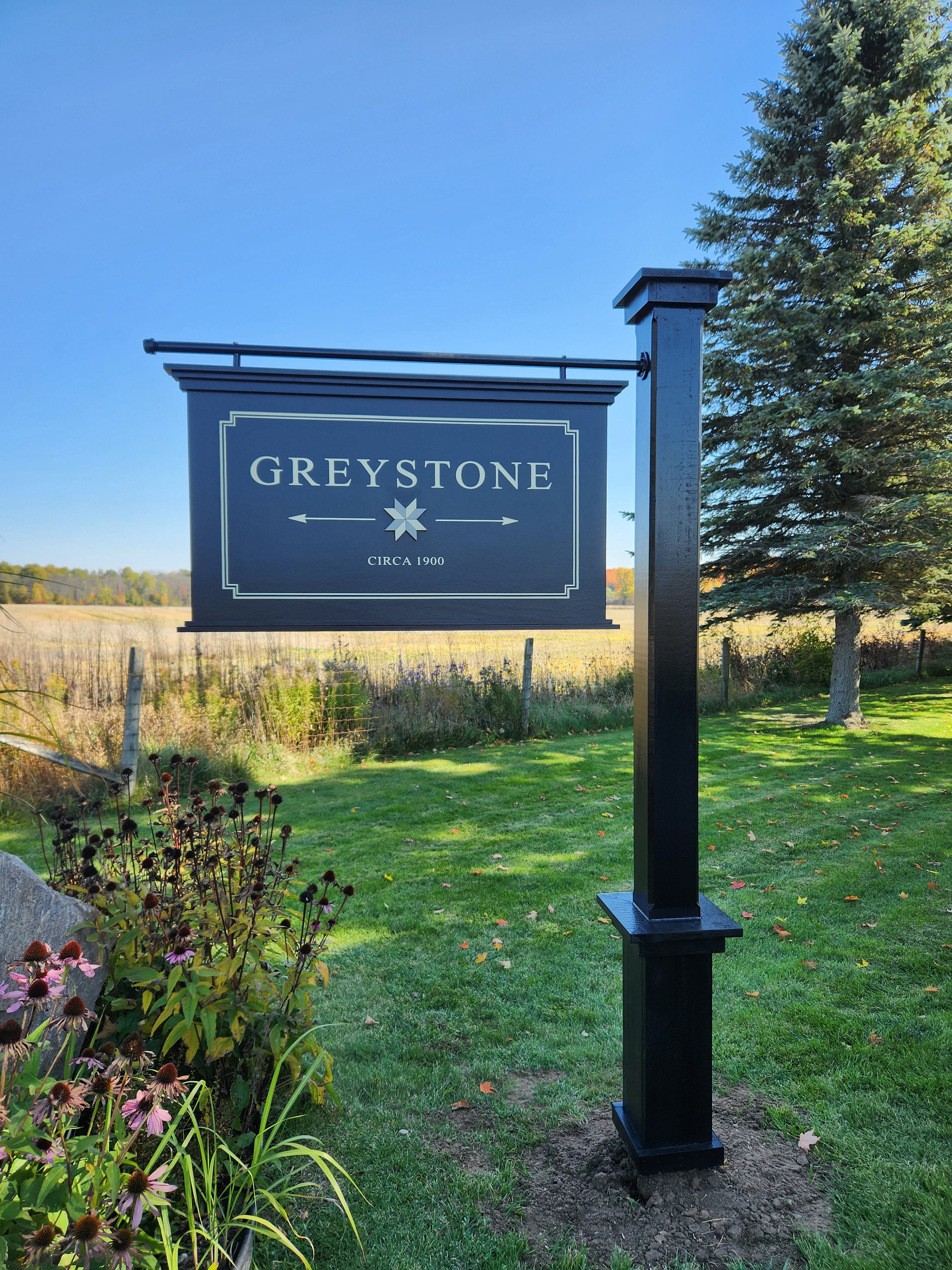 Custom Estate Signage Painted Wood Sign Storefront Business Property ...