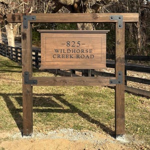Timber Frame Sign Posts Custom 6x6 Timber Sign Post Structure - Etsy