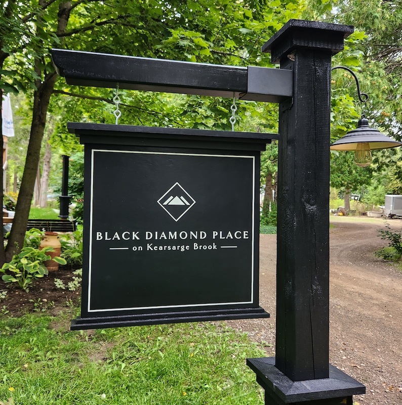 Custom Estate Signage Painted Wood Sign Storefront Business Property ...
