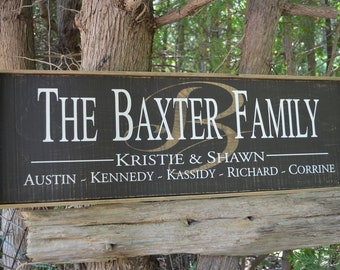 Personalized Established Sign Barnboard Family Sign Painted Barnboard Sign Est. Sign Family Name Sign Personalized Gift Anniversary Gift