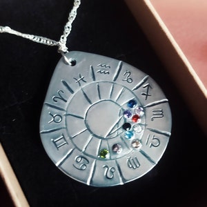 Star chart Personalized pendant, star chart jewel, constellation necklace, zodiac signs star chart pendant, silver chain