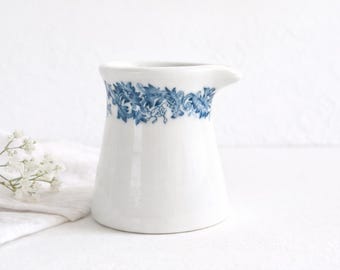 Vintage Mini Blue Floral Creamer – Mid‑Century Greenwood China Porcelain