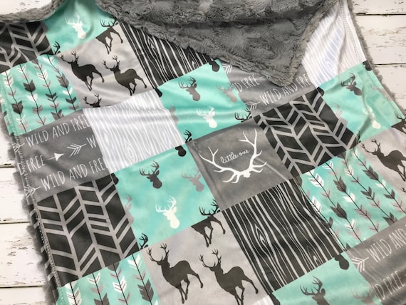 deer minky blanket