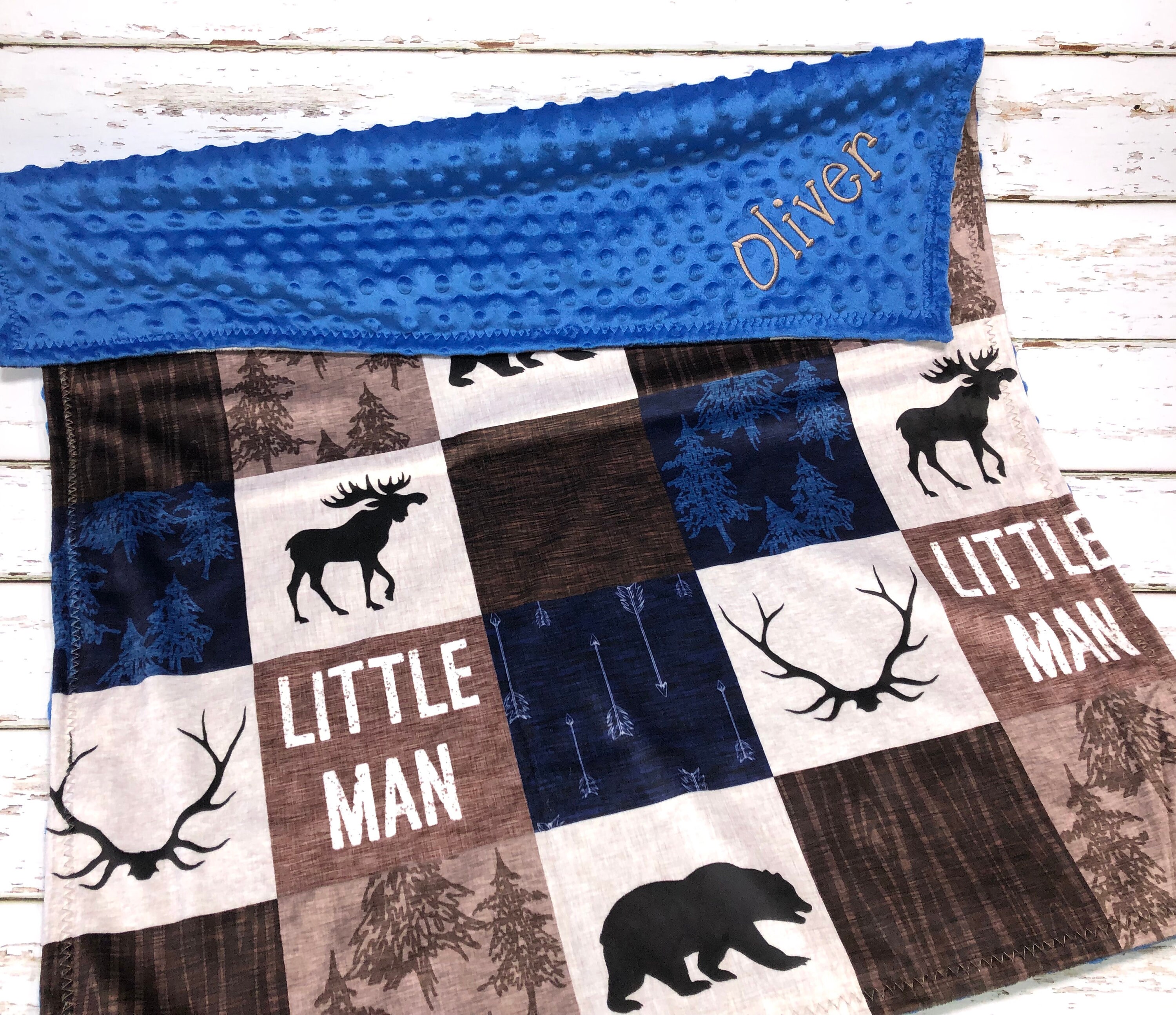 Woodland Baby Blanket Baby Boy Blanket Baby Boy Shower Gift Etsy