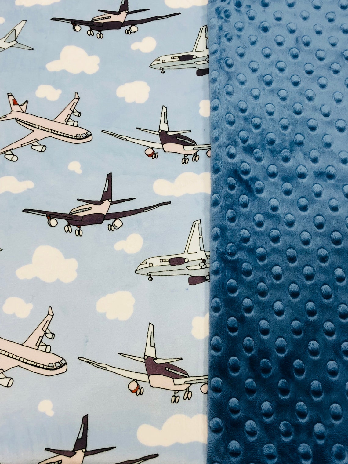 Airplane Baby Blanket Baby Boy Blanket Baby Boy Shower Gift Etsy