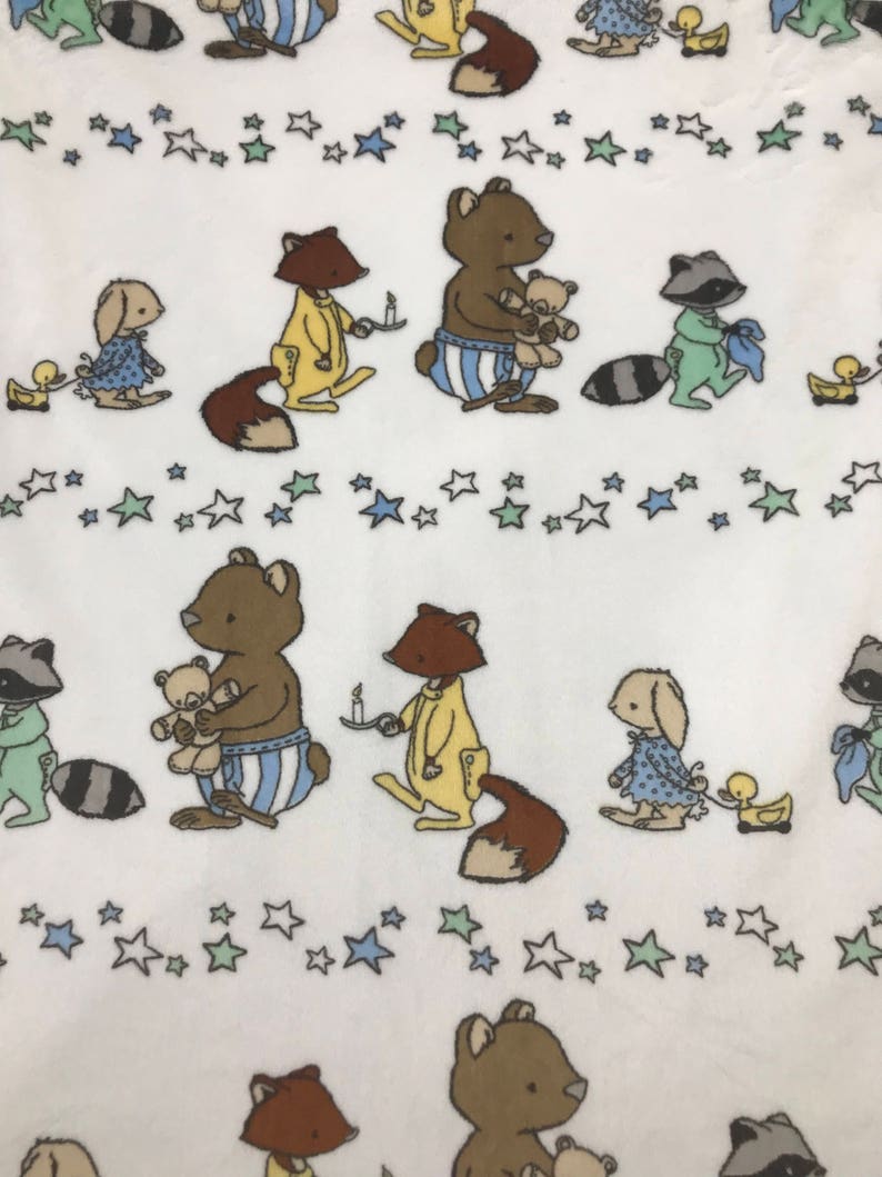woodland Baby shower gift minky baby blanket woodland crib blanket woodland blanket gender neutral Blanket woodland baby blanket
