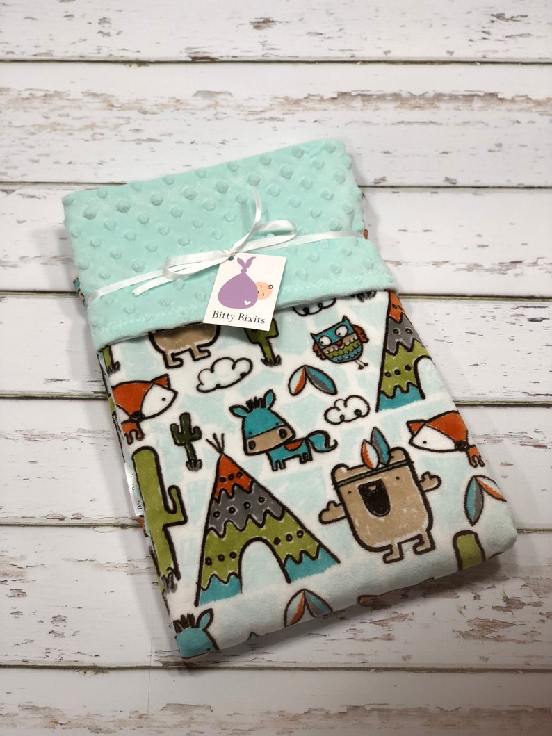 Woodland Baby Blanket Indian Baby Blanket Boy Baby Shower Etsy