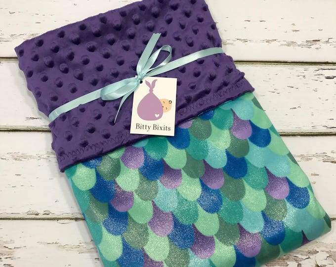 Mermaid Baby Blanket, Mermaid Blanket, Baby Girl Blanket, Baby Girl