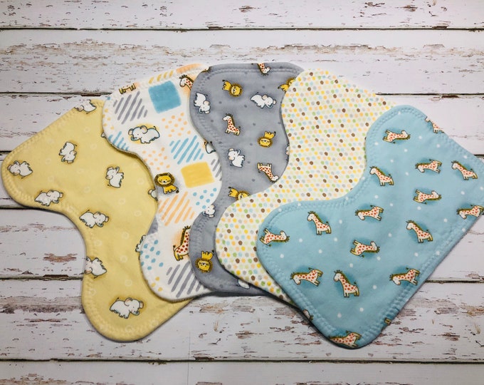 Elephant Burp Cloths, Organic Burp Cloths, Elephant Baby Shower Gift