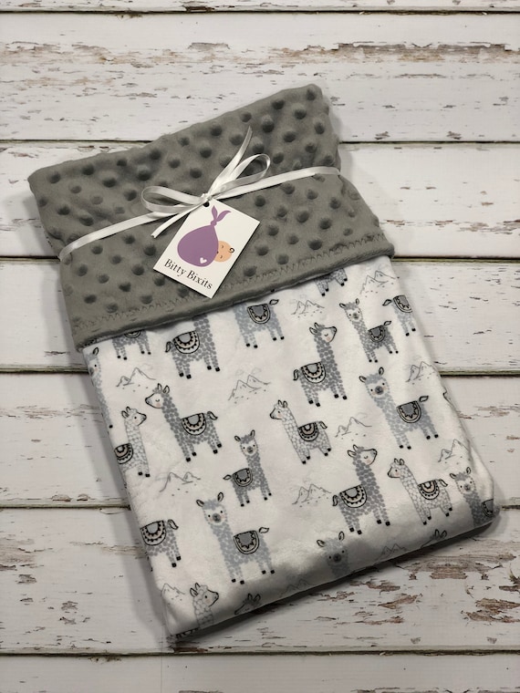 llama minky blanket