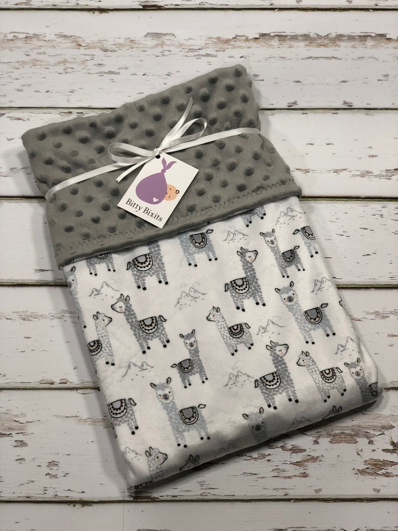 Llama Baby Blanket Llama Blanket Farm Baby Blanket Llama Etsy
