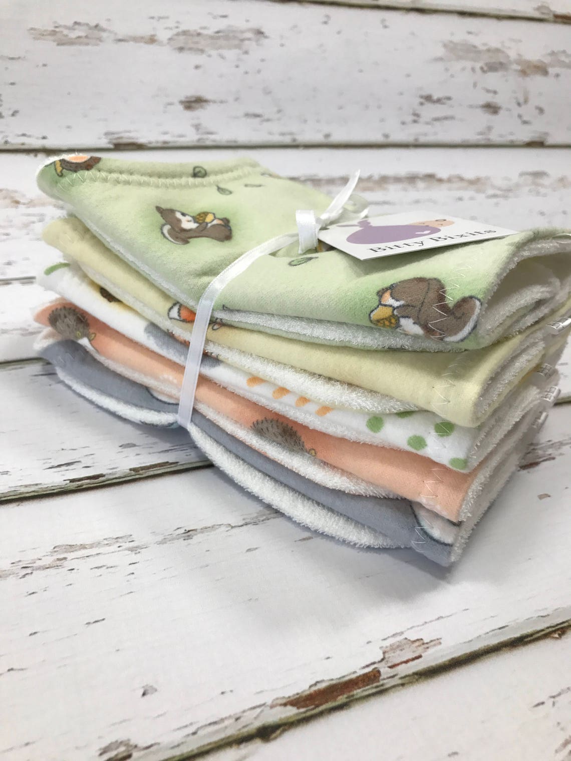 Woodland Burp Cloths Organic Boy Burp Cloths Woodland Baby Etsy