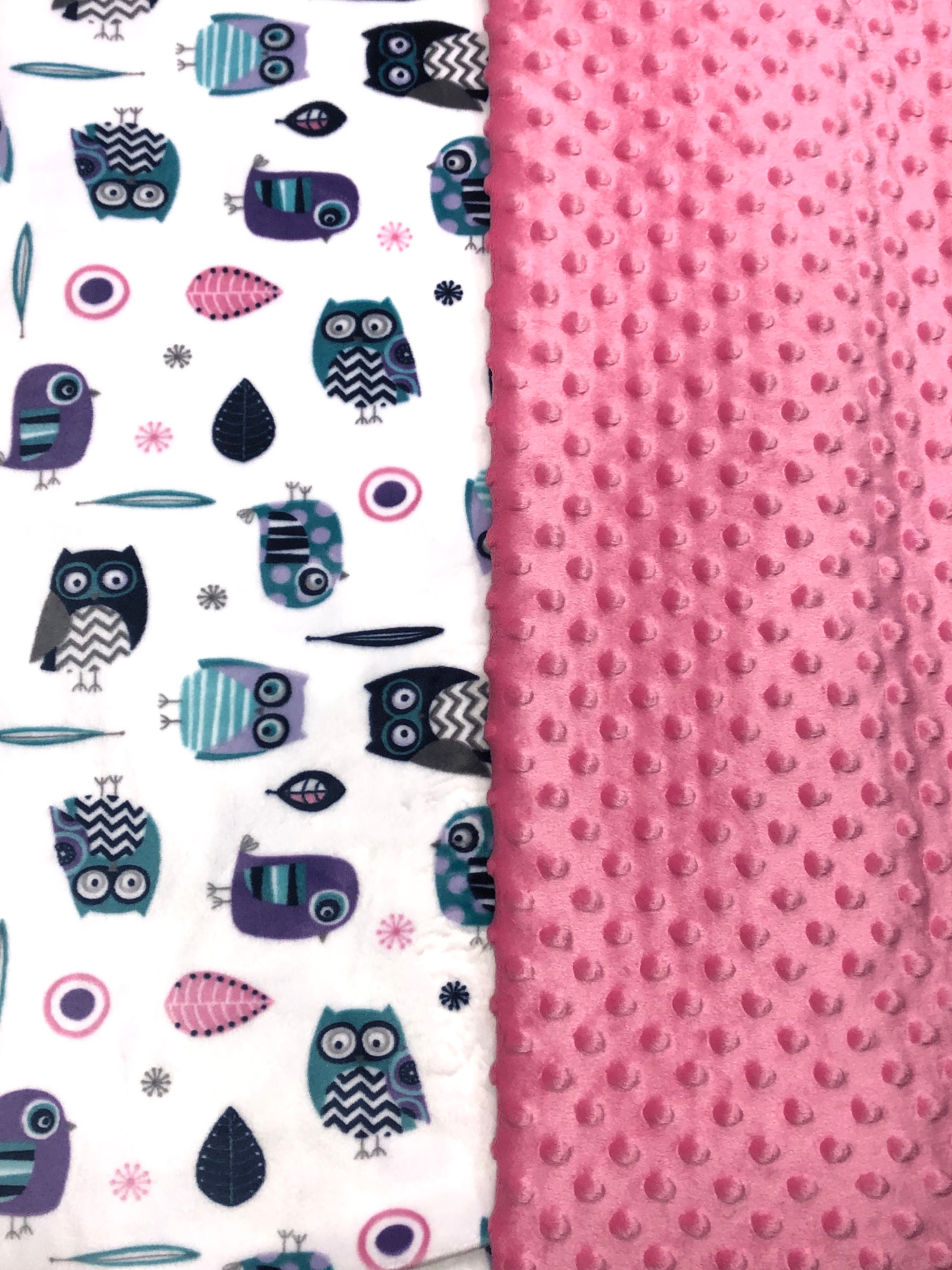 Owl Baby Blanket Owl Blanket Baby Girl Blanket Baby Girl Etsy