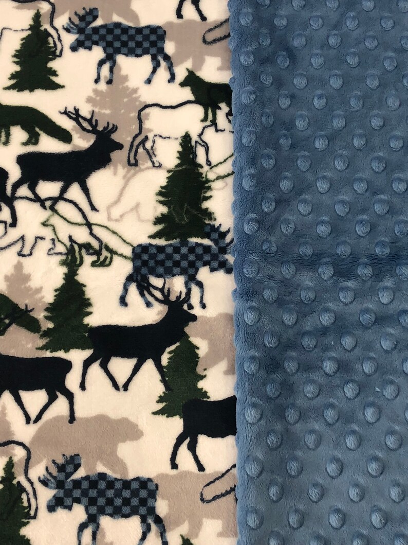 Deer Baby Blanket Neutral Baby Blanket Deer Blanket Boy Etsy