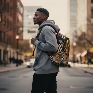 Afrocentric Backpack with Pan-African Leaders – Black Pride Bag