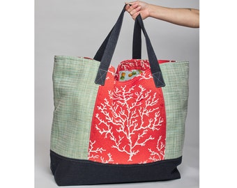 Beach Tote Bag (Extra Large) - Reefs of the World