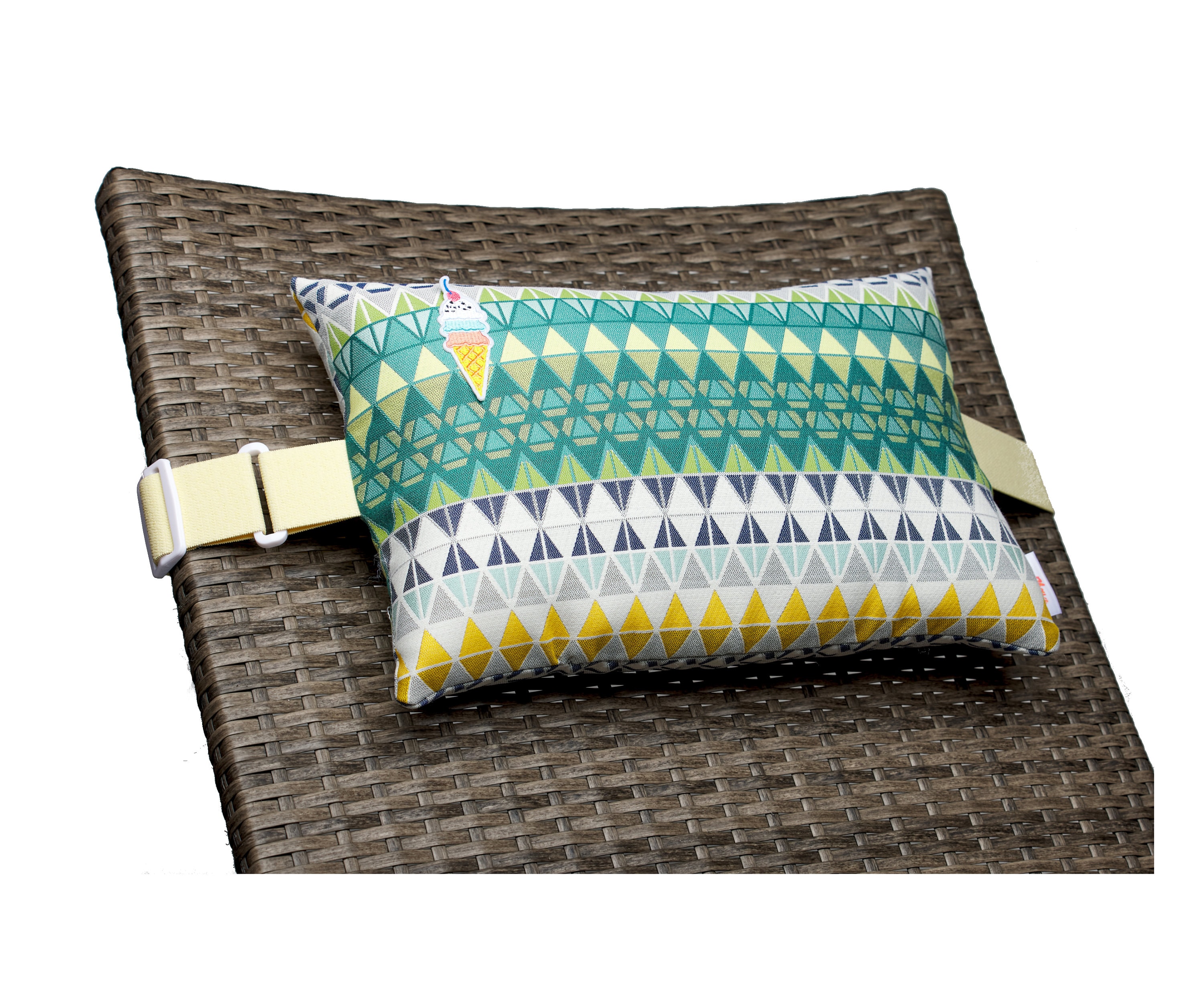 Outdoor Lounge Chair Pillow With Adjustable Elastic Strap Etsy