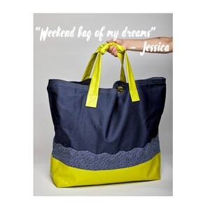 XL Strandtasche - Waves of Green