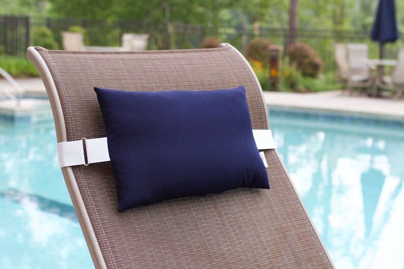 Patio Lounge Chair Pillow Navy Does It Etsy