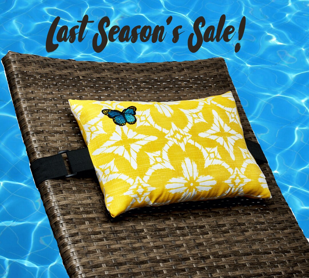 Patio Outdoor Pillow for Lounge Chairs Yellow Garden Etsy