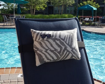 Outdoor Lounge Chair Pillow - Tiger Time