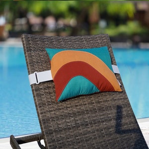 Outdoor Lounge Headrest - Golden Rainbow