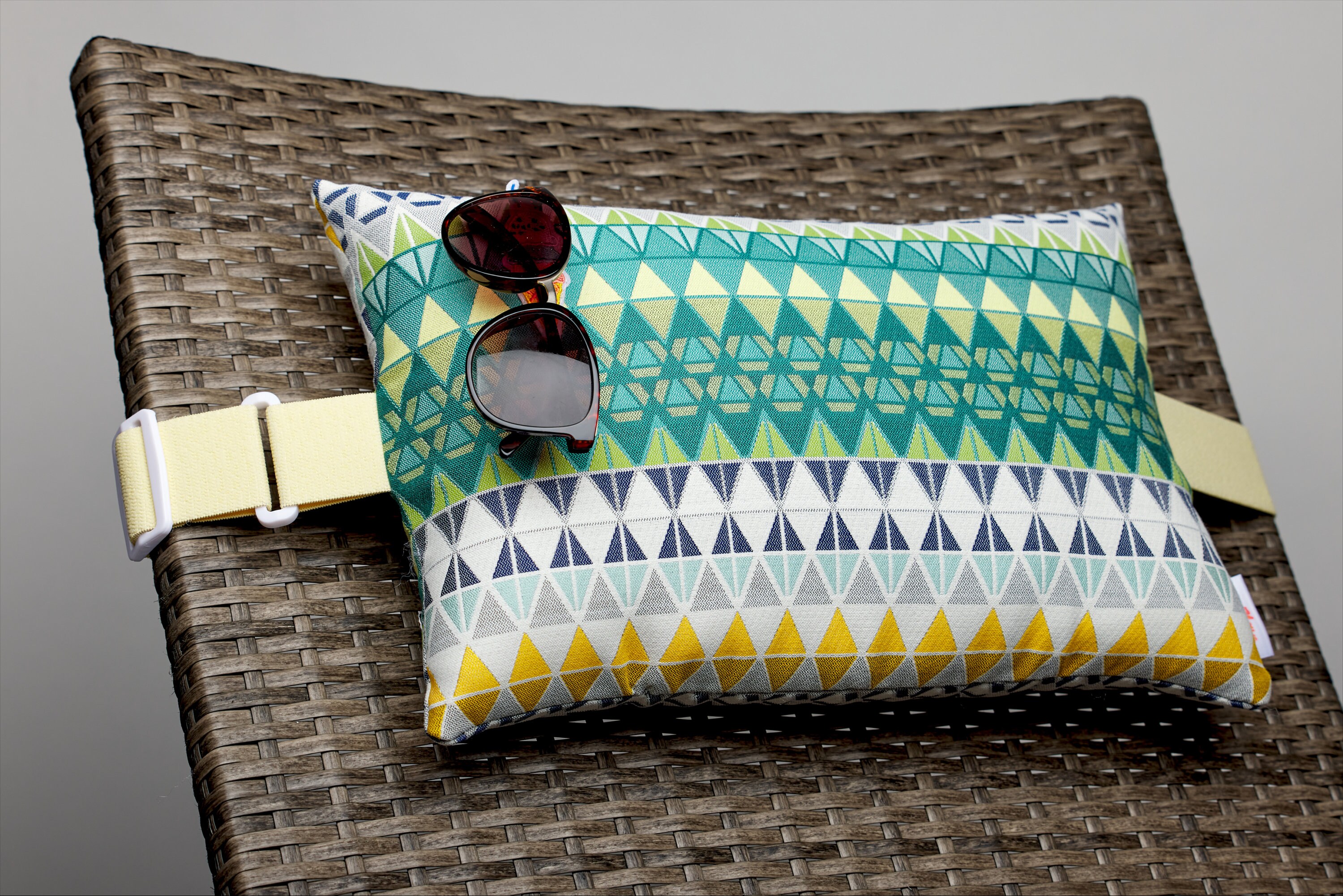 Outdoor Lounge Chair Pillow With Adjustable Elastic Strap Etsy