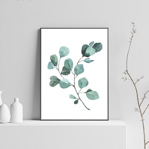 Watercolor Greenery Printable Set of 3 Plants Art Set Prints - Etsy