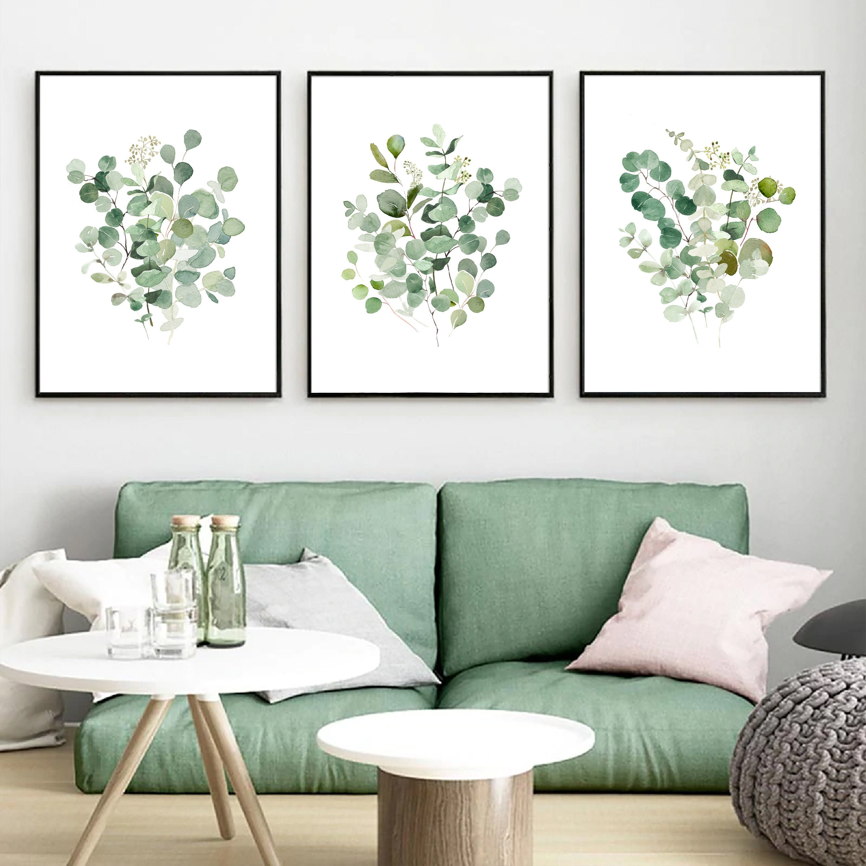 Greenery Art Set Printable Wall Art Eucalyptus Prints Plant | Etsy
