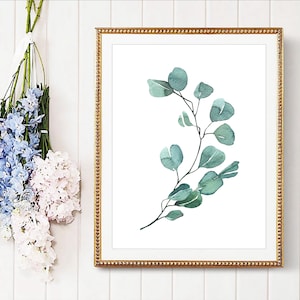 Watercolor Greenery Printable Set of 3 Plants Art Set Prints - Etsy