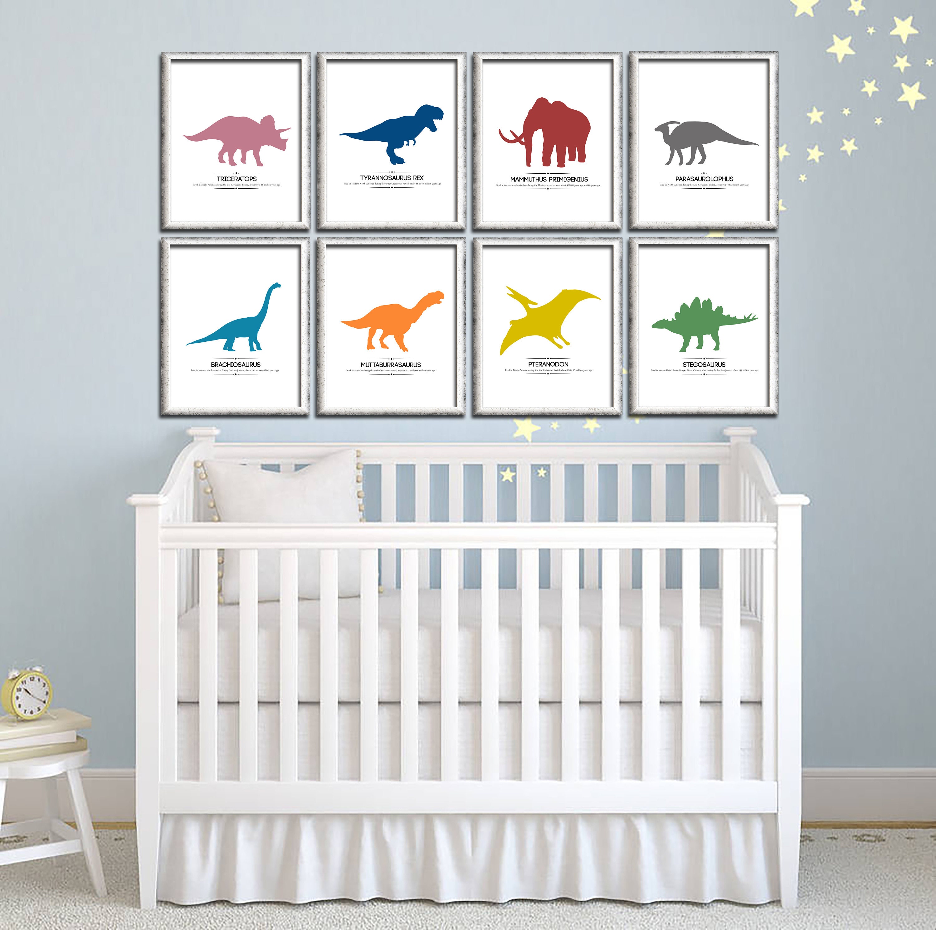 Dinosaur Printable Nursery Art Set Download Boys Room | Etsy