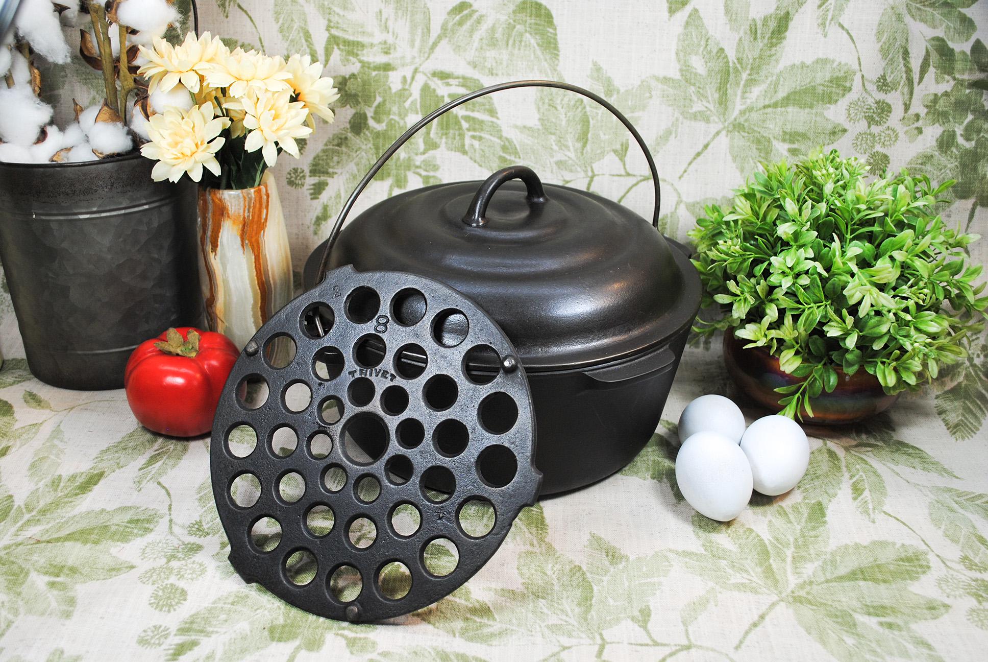 Antique Ozark Beehive No. 8 Cast Iron Dutch Oven With Trivet - Etsy