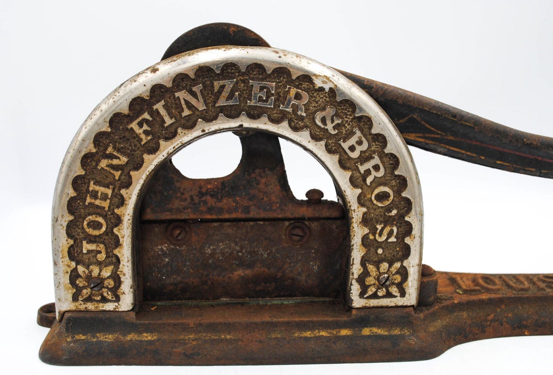 Finzer Machine RARE Antique 1885 John Finzer & Bro's Plug Tobacco Cutter, Made in USA ...