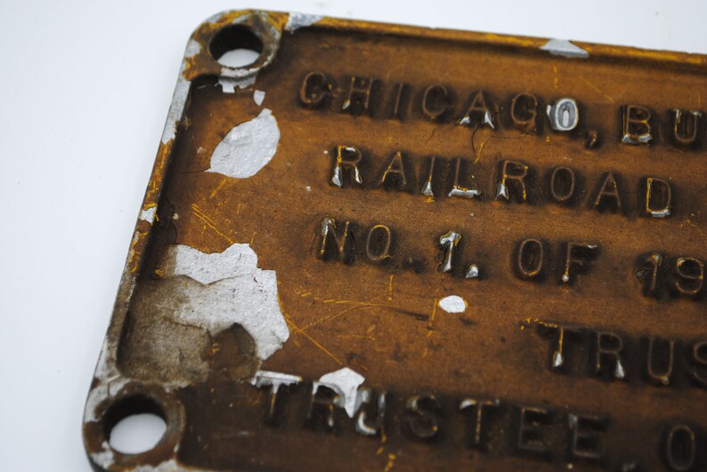 Vintage Chicago, Burlington & Quincy Railroad Equipment Trust No. 1 of