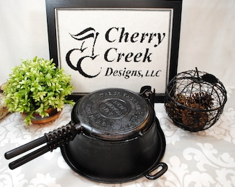 BEAUTIFUL Griswold American No. 8 Waffle Iron, Vintage Cast Iron