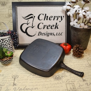 NICE Vintage Wagner Ware Sidney O Square Skillet, c/n 1218C, Fry Pan, Camp Cookware, Made in USA