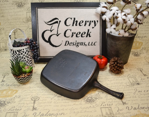 NICE Vintage Wagner Ware Sidney O Square Skillet, C/n 1218C, Fry