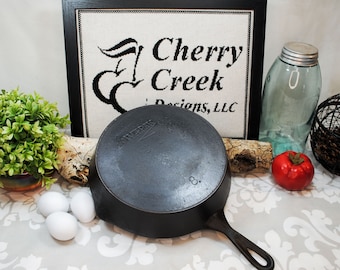 中古美品　IRON ROCK SOFT PLATE Vintage Griswold #8 Cast Iron Mountain Chicken Pan 1034A w/1035A