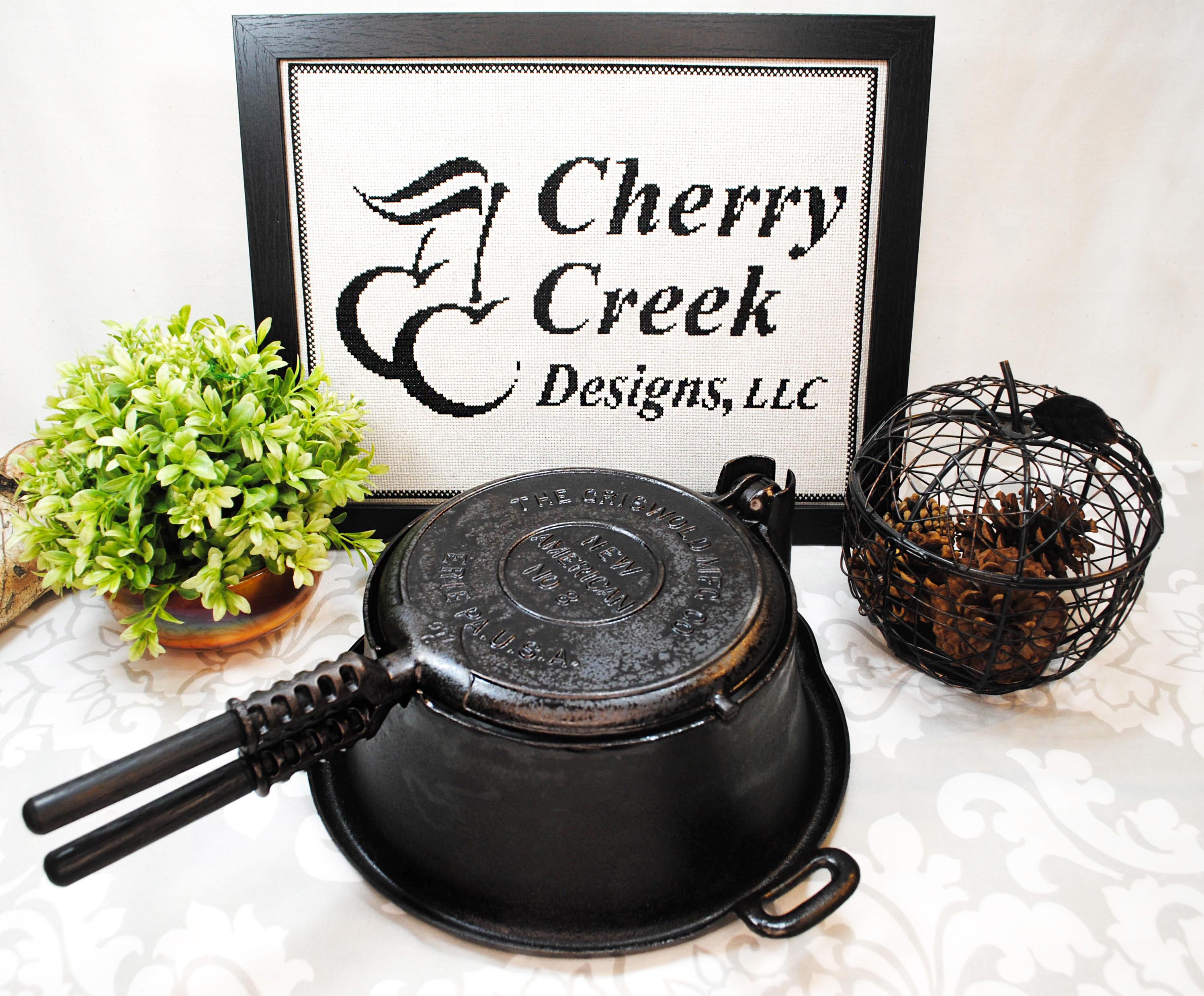 アンティーク グリスウォルド ワッフルアイロン ERIE PA No.909 Rare! Griswold Erie #9 Diamond Logo Cast Iron Griddle - Etsy