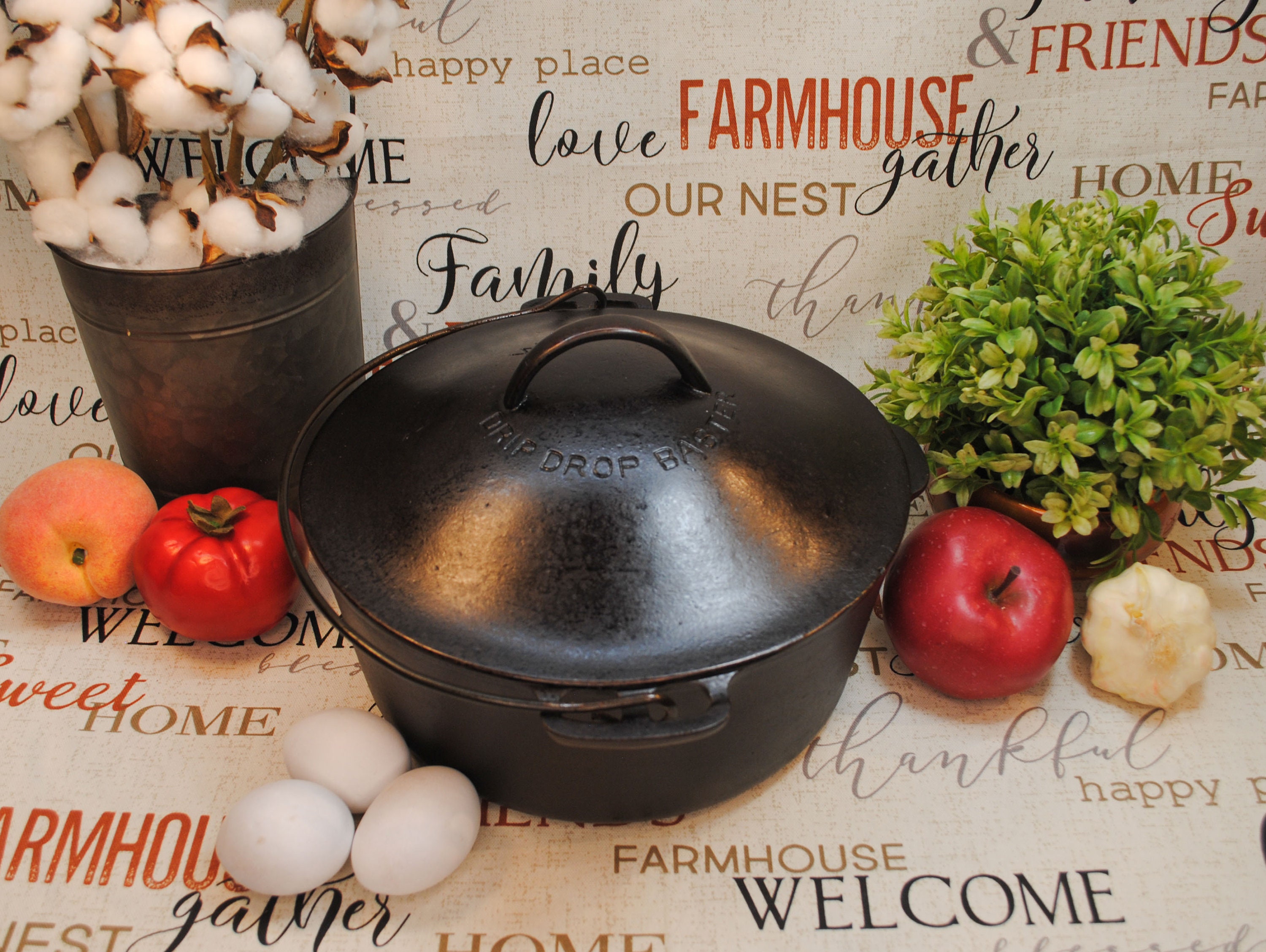 VTG Lodge #8 Cast Iron Skillet & VTG C-8 Wagner Glass Lid