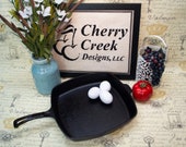 READY TO USE Unmarked Wagner 11 1 4 Inch Square Skillet, Antique Fry Pan, Camp Cookware, Vintage Cast Iron