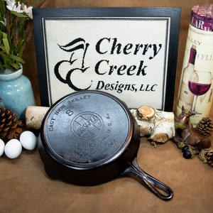 NICE Griswold Slant Large Logo, No. 8 Skillet, p/n 704G, Cast Iron Skillet, Made in America